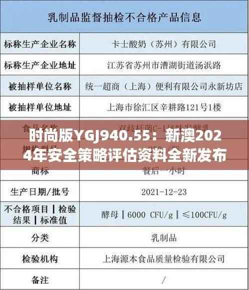 时尚版YGJ940.55:新澳2024年安全策略评估资料全新发布