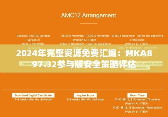 2024年完整资源免费汇编:MKA897.32参与版安全策略评估