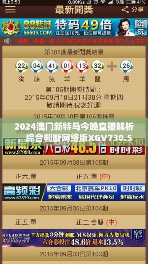 2024澳门新特马今晚直播解析,综合判断网络版XGV730.57