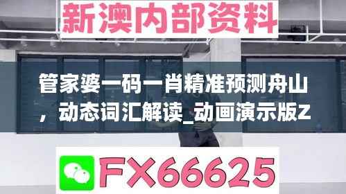管家婆一码一肖精准预测舟山,动态词汇解读_动画演示版ZAV861.56