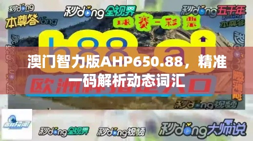 澳门智力版AHP650.88,精准一码解析动态词汇