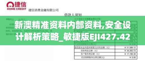新澳精准资料内部资料,安全设计解析策略_敏捷版EJI427.42
