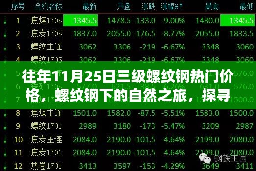 探寻三级螺纹钢背后的美景秘境，热门价格与自然之旅揭秘