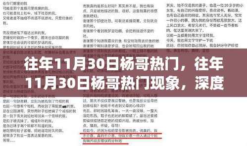 深度解析,杨哥现象——往年11月30日的热门及其影响力揭秘