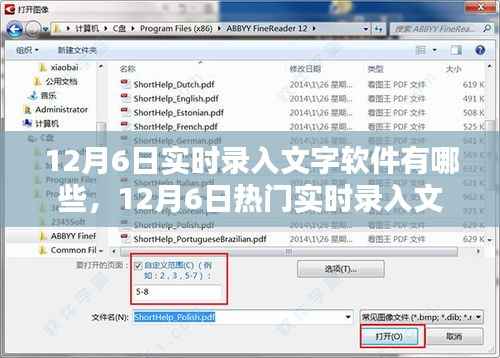 12月6日实时录入文字软件大盘点，热门实时录入工具推荐